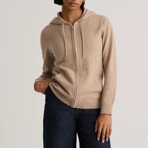 Quince Mongolian Cashmere Full Zip Hoodie Oatmeal NWT Multiple Sizes Available